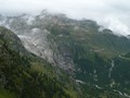 Auffahrt zum Furkapass, links der Rhonegletscher